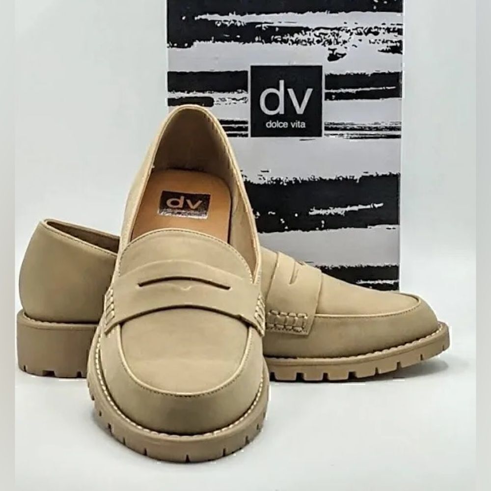 dv by Dolce Vita “Crisp” Classic Penny Loafer/Lug Sole Block Heel